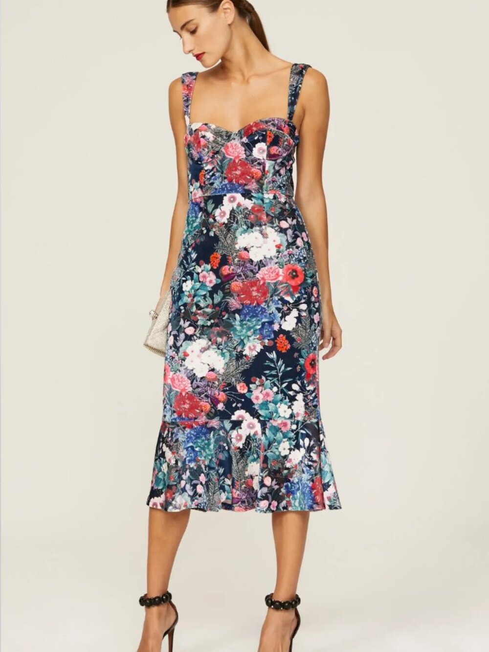 HUTCH Lena Floral Bustier Midi Dress – Size  2 – Retail $264